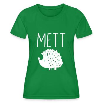 Mettigel Mett Igel Hackfleisch Fleischesser Hackk - Frauen Funktions-T-Shirt - Kelly Green - Vorne - AI Model Female 172 dark (172cm)