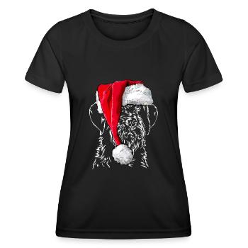 Santa CESKY FOUSEK Chiens de chasse de Noël Wilsigns - T-shirt sport Femme - noir - Devant - AI Model Female 172 light (172cm)