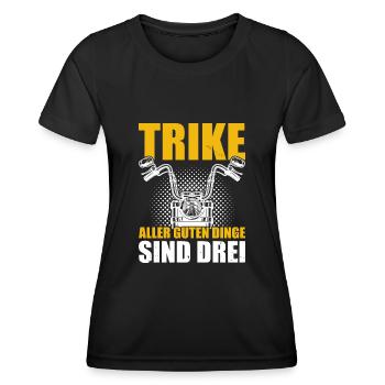 Triker Triken Biker Motorsport Motorrad Trike - Frauen Funktions-T-Shirt - Schwarz - Vorne - AI Model Female 172 light (172cm)