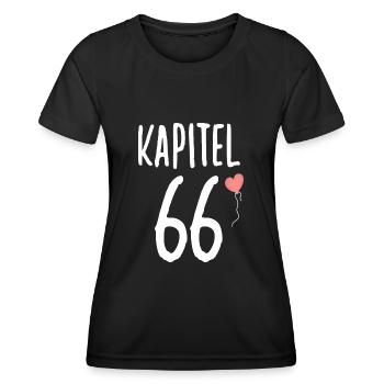 Geburtstagsgeschenk für Frauen Herz 66 Geburtstag - Frauen Funktions-T-Shirt - Schwarz - Vorne - AI Model Female 172 light (172cm)