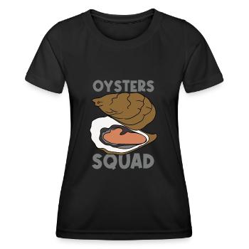 Oysters Squad Fischliebhaber Austernkoch - Frauen Funktions-T-Shirt - Schwarz - Vorne - AI Model Female 172 light (172cm)