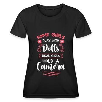Camera Photo SLR Profession - Women's Functional T-Shirt - black - Front - AI Model Female 172 light (172cm)