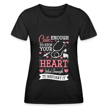 Arzt Notfall Wunde - Frauen Funktions-T-Shirt - Schwarz - Vorne - AI Model Female 172 light (172cm)