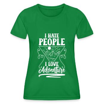 Sarkasmus Menschenmenge Abneigung Gemein - Frauen Funktions-T-Shirt - Kelly Green - Vorne - AI Model Female 172 dark (172cm)