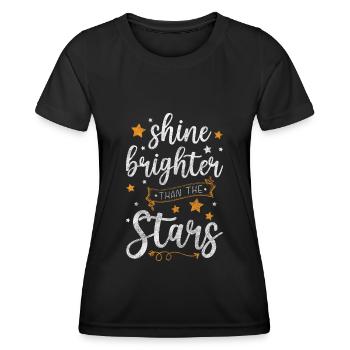 Starry Sky Wish Dream Night - Women's Functional T-Shirt - black - Front - AI Model Female 172 light (172cm)
