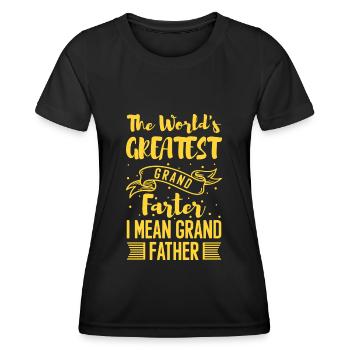 Großeltern Großvater Baby - Frauen Funktions-T-Shirt - Schwarz - Vorne - AI Model Female 172 light (172cm)