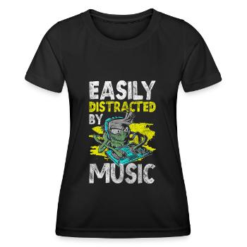 Musik Noten Musikverein Musikstil - Frauen Funktions-T-Shirt - Schwarz - Vorne - AI Model Female 172 light (172cm)