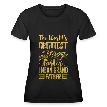 Großeltern Eltern Schwanger - Frauen Funktions-T-Shirt - Schwarz - Vorne - AI Model Female 172 light (172cm)