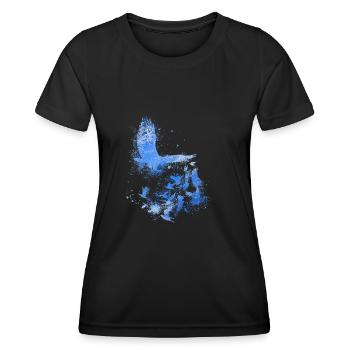tauben,taube,vögel,vogelschwarm,adler,graffiti, - Frauen Funktions-T-Shirt - Schwarz - Vorne - AI Model Female 172 light (172cm)