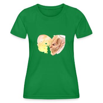 Krampus Percht Devil 2320 - Women's Functional T-Shirt - kelly green - Front - AI Model Female 172 dark (172cm)