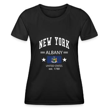 New York - T-shirt sport Femme - noir - Devant - AI Model Female 172 light (172cm)