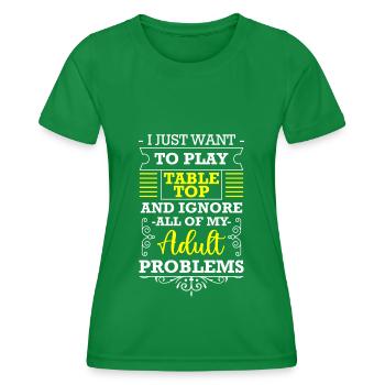Board Game Board Player Player Card Game - Women's Functional T-Shirt - kelly green - Front - AI Model Female 172 dark (172cm)