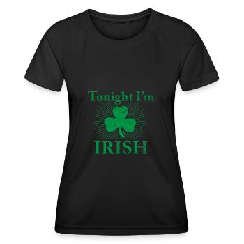 St. Patrick's Day Lucky Clover Irish Gift Idea - Women's Functional T-Shirt - black - Front - AI Model Female 172 light (172cm)