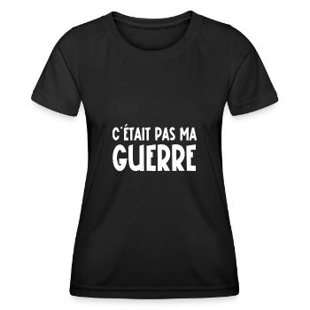 c'était pas ma guerre - T-shirt sport Femme - noir - Devant - AI Model Female 172 light (172cm)
