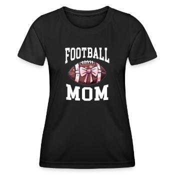 American Football Mom Geschenk - Frauen Funktions-T-Shirt - Schwarz - Vorne - AI Model Female 172 light (172cm)