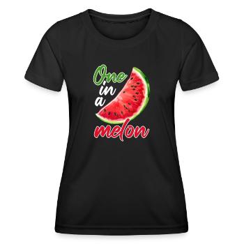 One In A Melon Funny Melon Summer - Women's Functional T-Shirt - black - Front - AI Model Female 172 light (172cm)