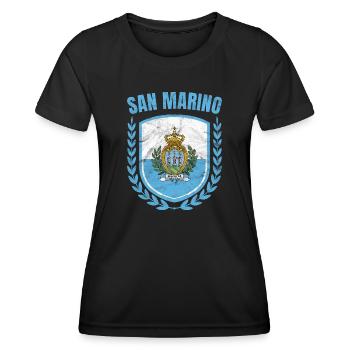 Saint-Marin - T-shirt sport Femme - noir - Devant - AI Model Female 172 light (172cm)
