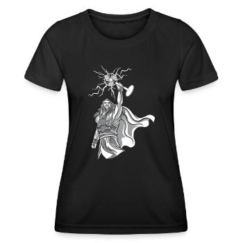 drôle Thor de Ventilathor - T-shirt sport Femme - noir - Devant - AI Model Female 172 light (172cm)