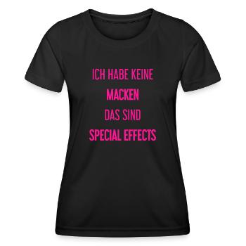 Keine Macken, nur Special Effects! - Frauen Funktions-T-Shirt - Schwarz - Vorne - AI Model Female 172 light (172cm)