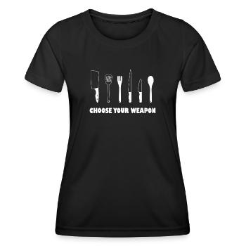 Koch Köchin Kochen - Frauen Funktions-T-Shirt - Schwarz - Vorne - AI Model Female 172 light (172cm)