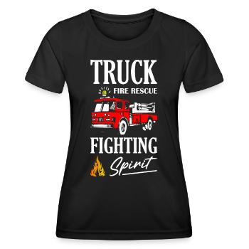 Fire Rescue Fighting Spirit - Women's Functional T-Shirt - black - Front - AI Model Female 172 light (172cm)