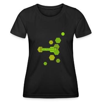 Johannes - Frauen Funktions-T-Shirt - Schwarz - Vorne - AI Model Female 172 light (172cm)