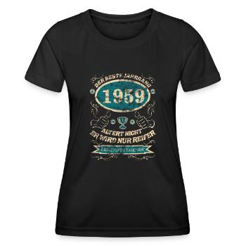 1959 der bester Jahrgang - Frauen Funktions-T-Shirt - Schwarz - Vorne - AI Model Female 172 light (172cm)