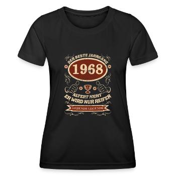 1968 der bester Jahrgang - Frauen Funktions-T-Shirt - Schwarz - Vorne - AI Model Female 172 light (172cm)