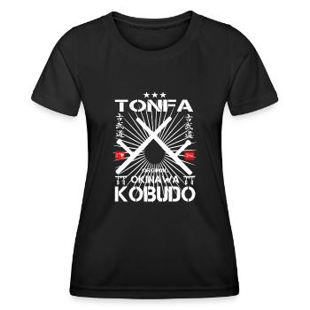 Tonfa Kobudo: Die Kunst von Okinawa - Frauen Funktions-T-Shirt - Schwarz - Vorne - AI Model Female 172 light (172cm)