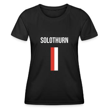 Solothurn Souvenir - Frauen Funktions-T-Shirt - Schwarz - Vorne - AI Model Female 172 light (172cm)