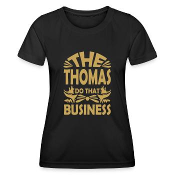 Name: Thomas - Women's Functional T-Shirt - black - Front - AI Model Female 172 light (172cm)