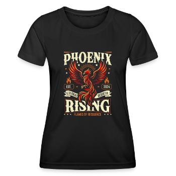 Phoenix Concept Symbol of Rebirth & Resilience - Women's Functional T-Shirt - black - Front - AI Model Female 172 light (172cm)