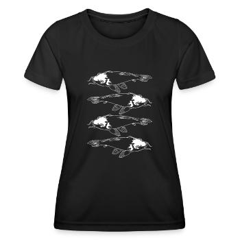 Koi Carp Koi Meaning Koi Carp Tattoo Koi - Women's Functional T-Shirt - black - Front - AI Model Female 172 light (172cm)