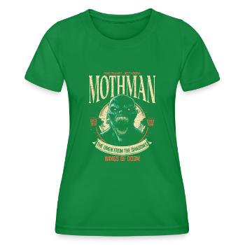 Mothman Dark Cryptid Legend West Virginia - Frauen Funktions-T-Shirt - Kelly Green - Vorne - AI Model Female 172 dark (172cm)