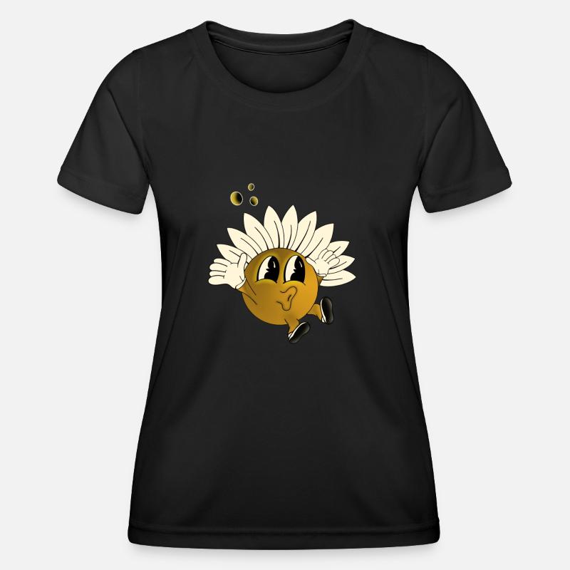 Jumping Flower - Women's Functional T-Shirt - black