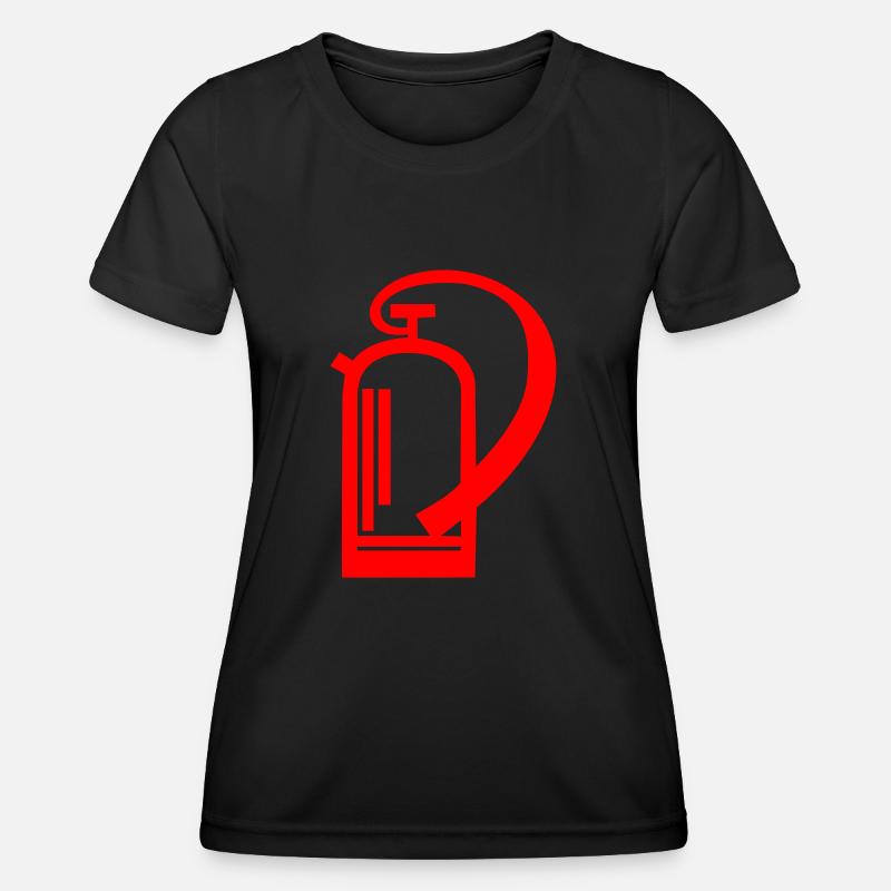 fire extinguisher - Women's Functional T-Shirt - black