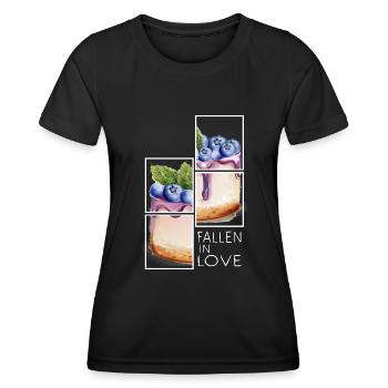 cheesecake blueberry cake cheesecake - Women's Functional T-Shirt - black - Front - AI Model Female 172 light (172cm)