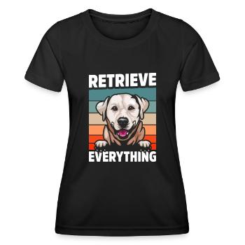 Labrador Geschenkidee für Labrador Retriever Hund - Frauen Funktions-T-Shirt - Schwarz - Vorne - AI Model Female 172 light (172cm)