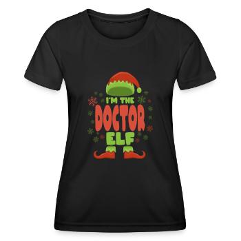 Doktor Weihnachtself - Frauen Funktions-T-Shirt - Schwarz - Vorne - AI Model Female 172 light (172cm)