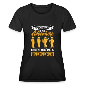 Beekeeper's saying - Women's Functional T-Shirt - black - Front - AI Model Female 172 light (172cm)