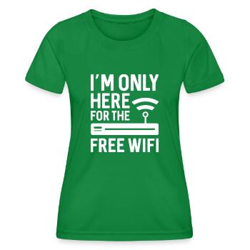 Je ne suis ici que pour le wifi gratuit - T-shirt sport Femme - vert - Devant - AI Model Female 172 dark (172cm)