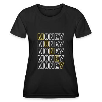 Geld - Frauen Funktions-T-Shirt - Schwarz - Vorne - AI Model Female 172 light (172cm)