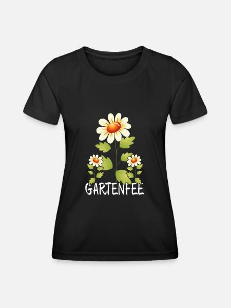 Gartenfee Garten Gärtnerin - Frauen Funktions-T-Shirt - Schwarz