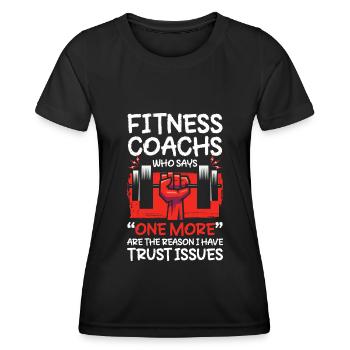 Entraînement d’endurance Fitness Trainer - T-shirt sport Femme - noir - Devant - AI Model Female 172 light (172cm)