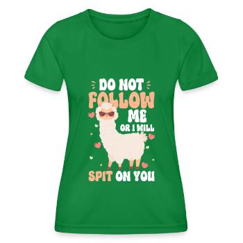 Llama Llamas Animal Gentle - Women's Functional T-Shirt - kelly green - Front - AI Model Female 172 dark (172cm)