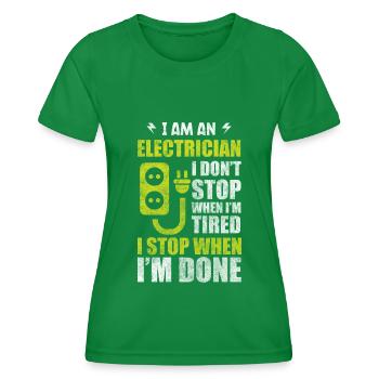 Électricien Craft Tension Lightning - T-shirt sport Femme - vert - Devant - AI Model Female 172 dark (172cm)
