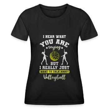 Volleyball Team Player Team Match - Women's Functional T-Shirt - black - Front - AI Model Female 172 light (172cm)