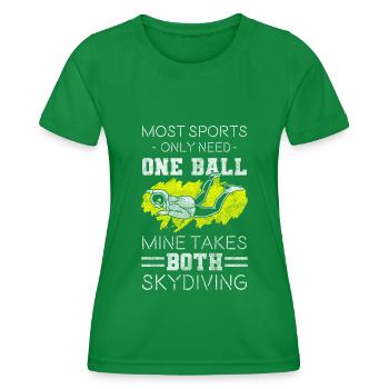 Skydiving Airplane Base Jumping - Women's Functional T-Shirt - kelly green - Front - AI Model Female 172 dark (172cm)