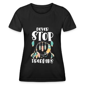 Rêve Rêveur Rêve spirituel - T-shirt sport Femme - noir - Devant - AI Model Female 172 light (172cm)