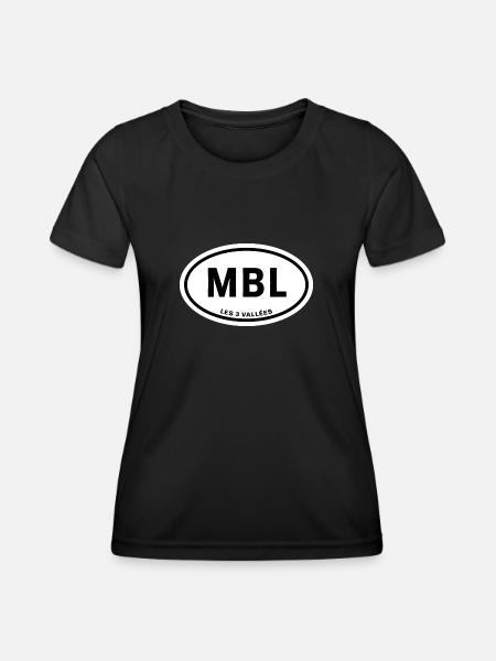 MBL Méribel - Frauen Funktions-T-Shirt - Schwarz